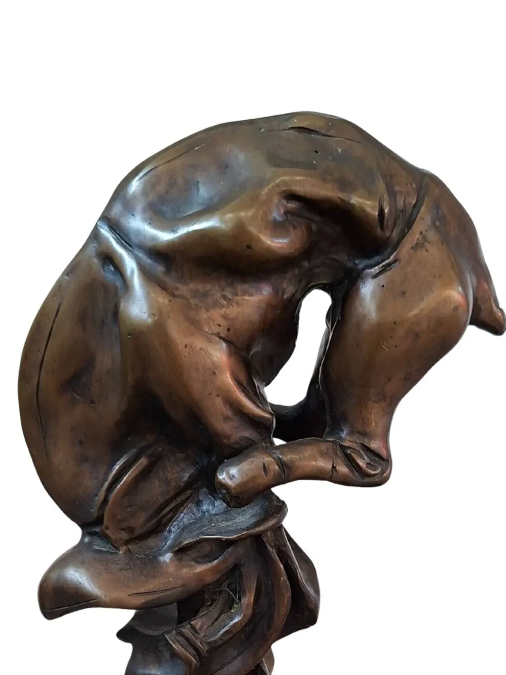 Sculpture en bronze : "Cheval en torsion" - Camillo Catelli