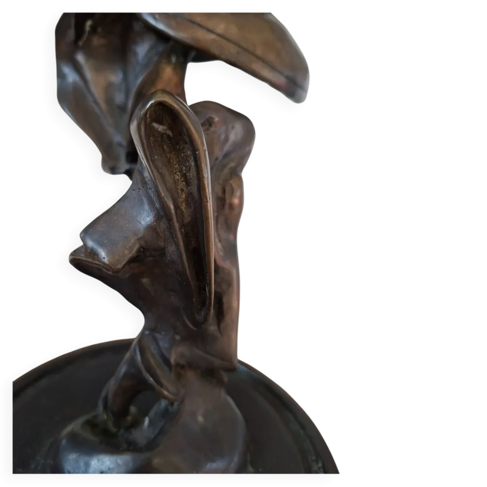Sculpture en bronze : "Cheval en torsion" - Camillo Catelli