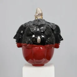 Sculpture en céramique par Henk van Rooij, Pays-Bas