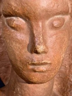 Sculpture expressionniste Art Déco "Buste Femme nue", 1940