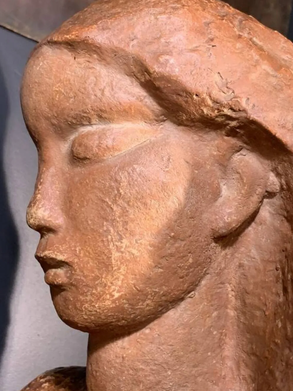Sculpture expressionniste Art Déco "Buste Femme nue", 1940