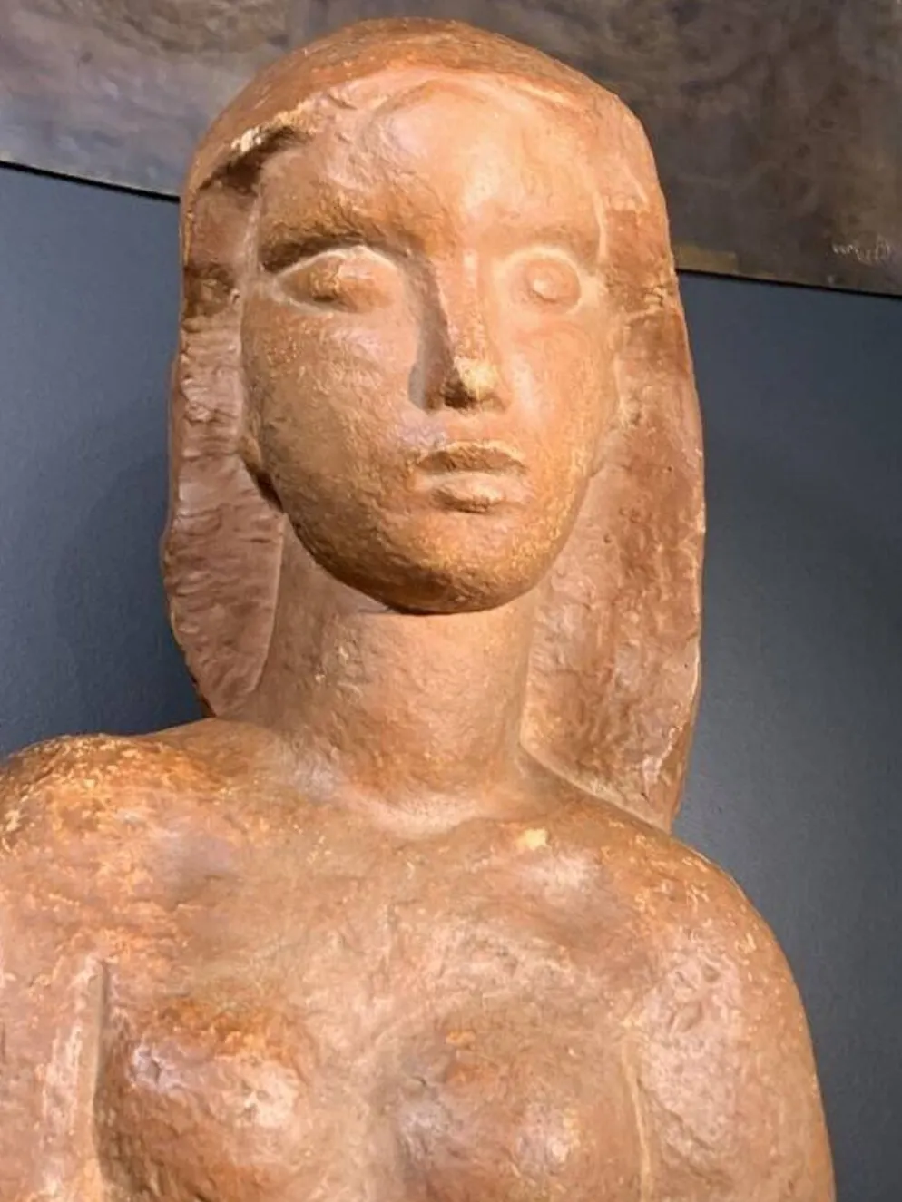 Sculpture expressionniste Art Déco "Buste Femme nue", 1940