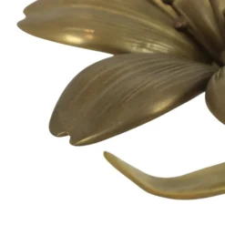 Sculpture figurine cendrier en laiton fleur de lys du milieu du siècle