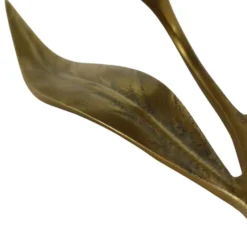 Sculpture figurine cendrier en laiton fleur de lys du milieu du siècle