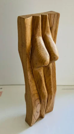 Sculpture féminine stylisée vintage années 1960 aux formes organiques