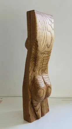 Sculpture féminine stylisée vintage années 1960 aux formes organiques