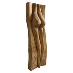 Sculpture féminine stylisée vintage années 1960 aux formes organiques