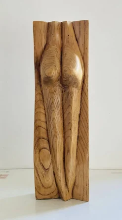 Sculpture féminine stylisée vintage années 1960 aux formes organiques