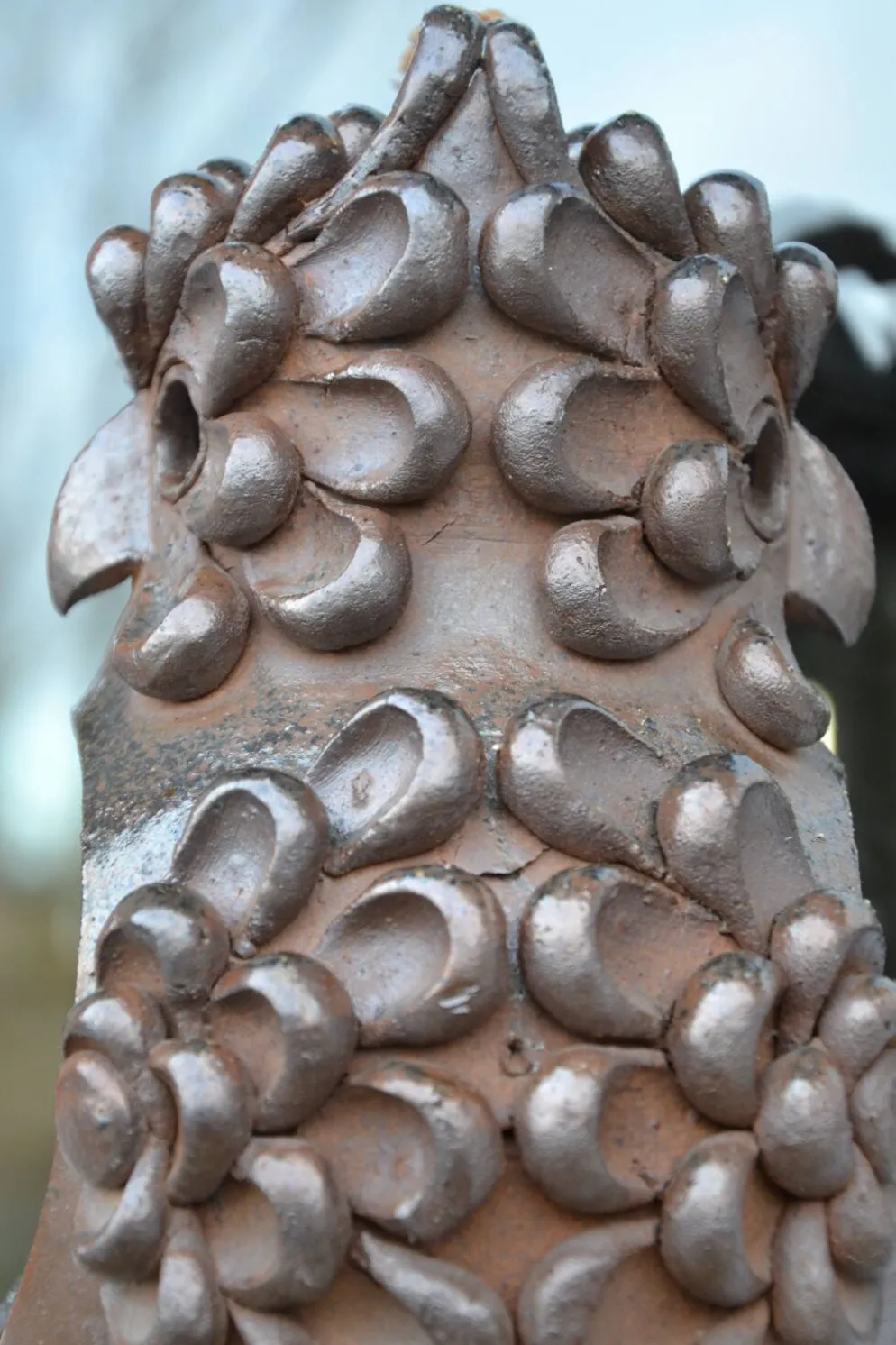 Sculpture/Lanterne Hibou céramique années 50