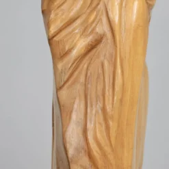 Sculpture monumentale en chêne sculptée à la main, Belgique, années 1970
