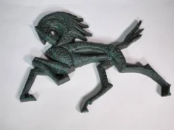 Sculpture murale de cheval en bronze, style Mid-Century, années 1960