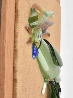 Sculpture murale en verre recyclé