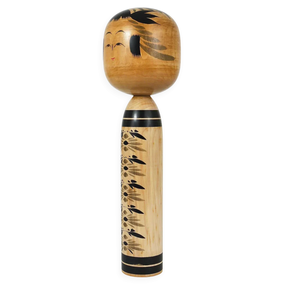 Sculpture poupée Kokeshi Togatta décorative du nord du Japon, peinte à la main