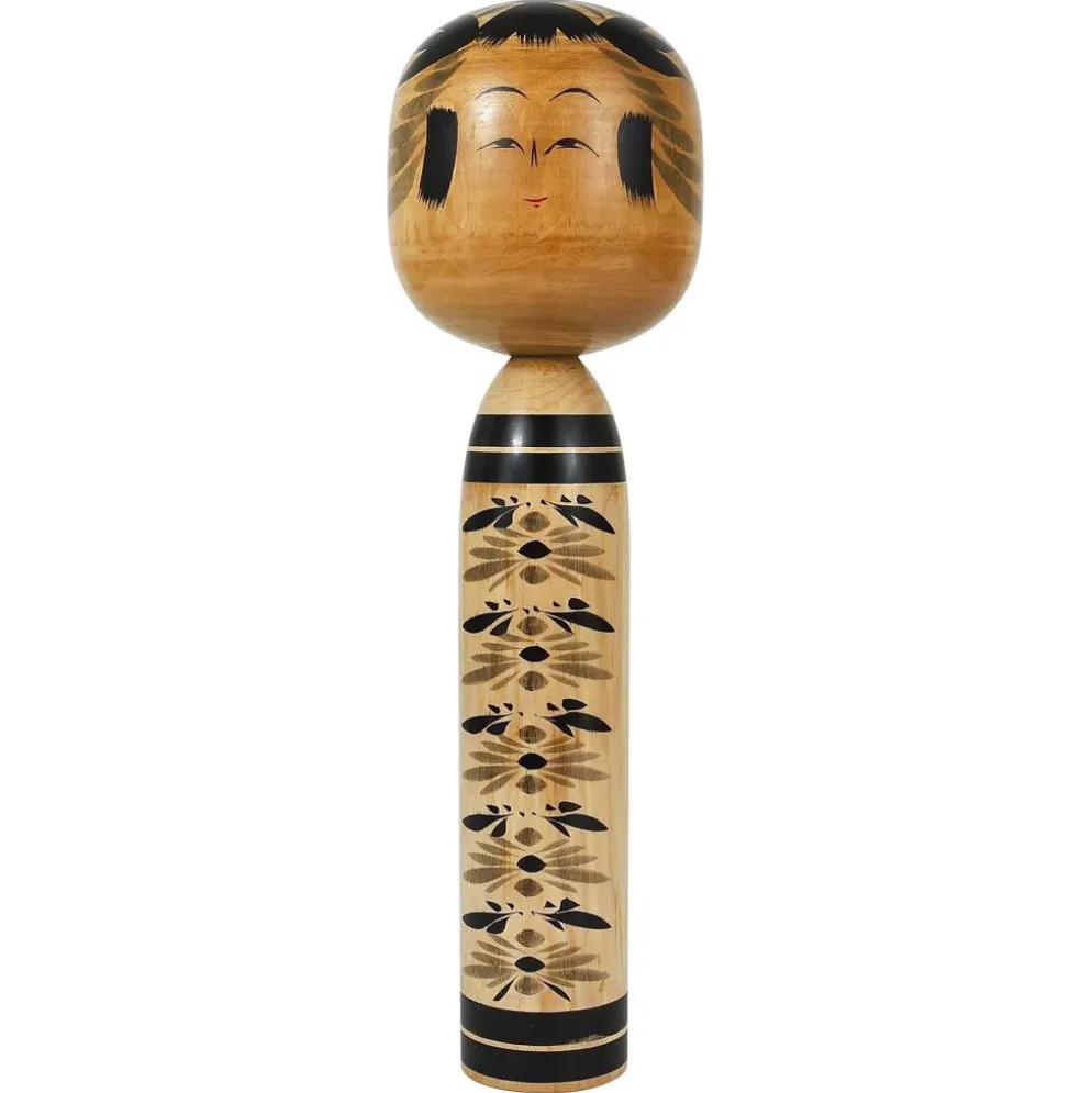 Sculpture poupée Kokeshi Togatta décorative du nord du Japon, peinte à la main