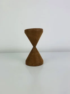 Sculpture scandinave diabolo teck années 60