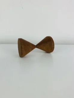 Sculpture scandinave diabolo teck années 60