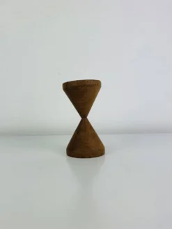 Sculpture scandinave diabolo teck années 60
