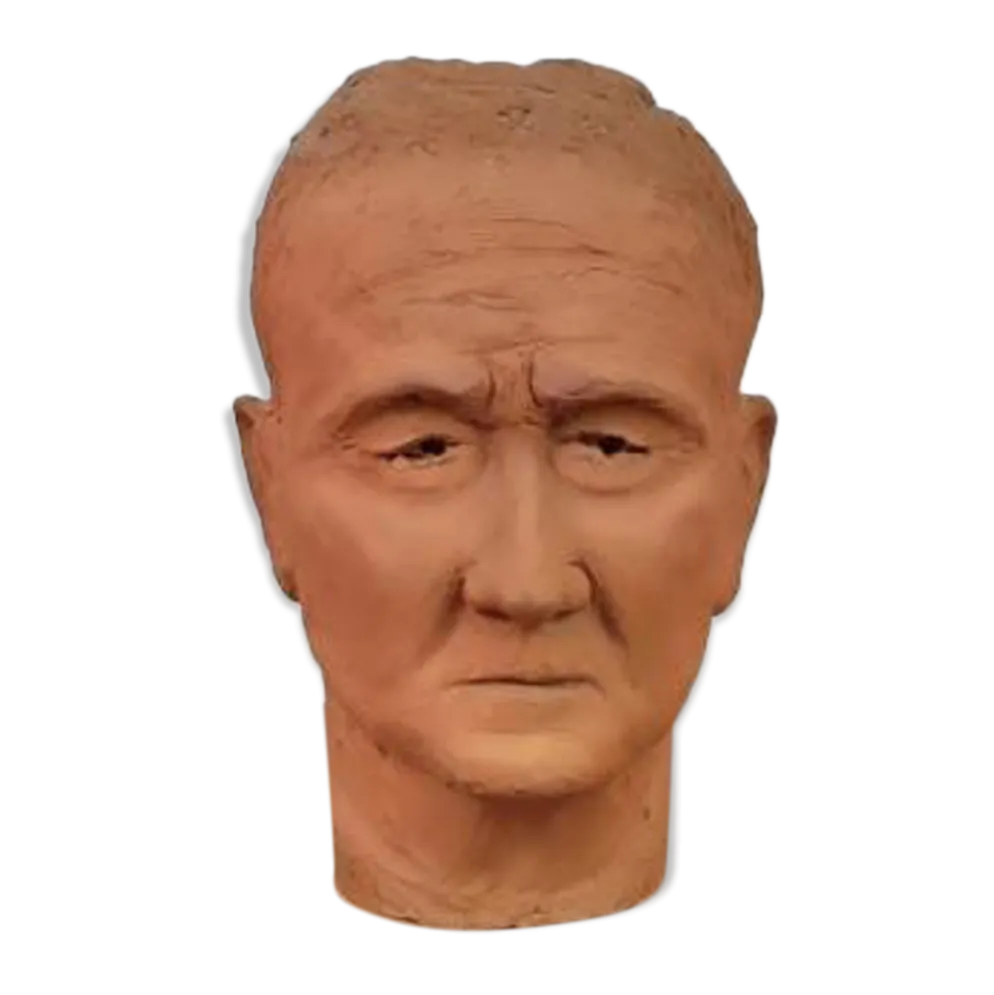 Sculpture tête d'homme