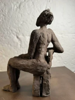 Sculpture étude d’un nu céramique raku