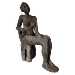 Sculpture étude d’un nu céramique raku