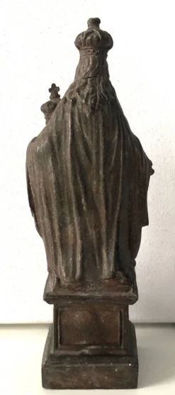 Sculpture vierge à l'enfant couronnés