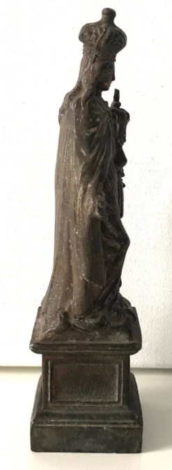 Sculpture vierge à l'enfant couronnés