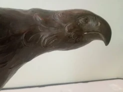 Scupture - Armand Fagotto - Aigle sur un rocher - Terre cuite & patine