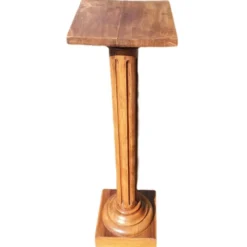 Sellette Colonne cannelée en bois