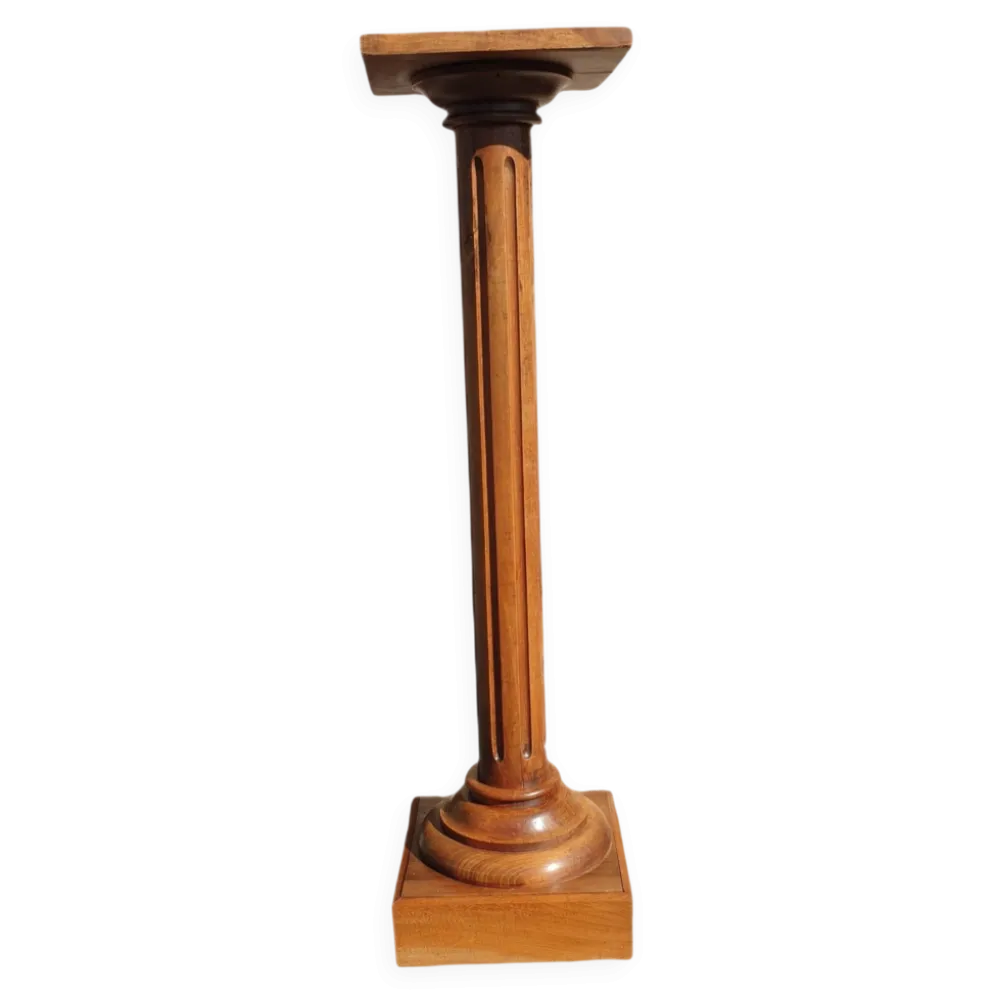 Sellette Colonne cannelée en bois