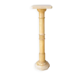 Sellette, colonne décorative en albâtre