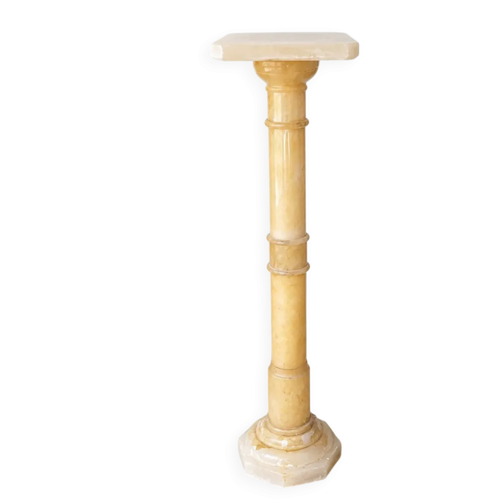 Sellette, colonne décorative en albâtre