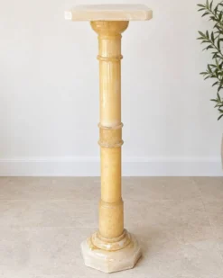 Sellette, colonne décorative en albâtre