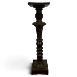 Sellette colonne torse en chêne plateau carré