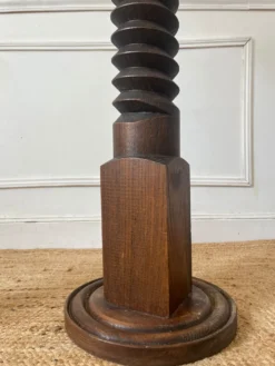 Sellette, colonne vis de pressoir en bois