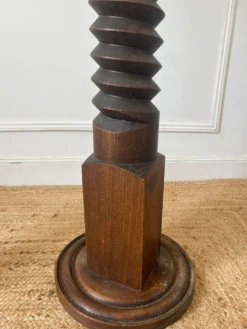 Sellette, colonne vis de pressoir en bois