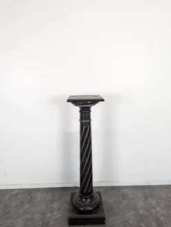Sellette Napoléon III en bois noirci à fût torsadé