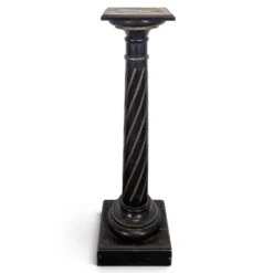 Sellette Napoléon III en bois noirci à fût torsadé