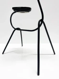 Sellette vide-poche zoomorphe fer forgé et céramique. France, années 60