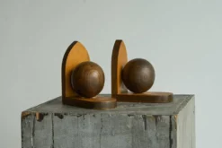 Serre-livres Art déco en bois années 1930