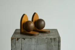 Serre-livres Art déco en bois années 1930