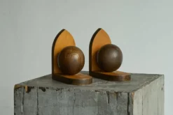 Serre-livres Art déco en bois années 1930