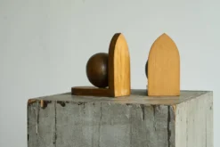 Serre-livres Art déco en bois années 1930