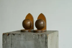 Serre-livres Art déco en bois années 1930