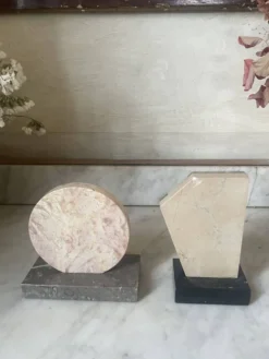 serre-livres asymétriques en marbre Art déco