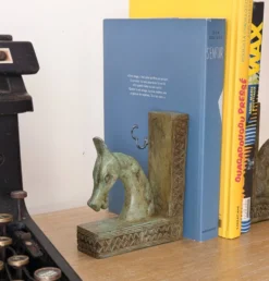 Serre-livres chevaux en bronze (Artisanat du Burkina Faso)
