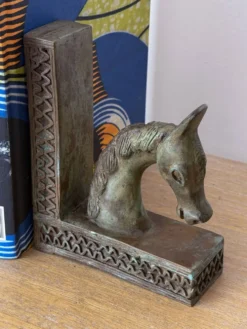Serre-livres chevaux en bronze (Artisanat du Burkina Faso)