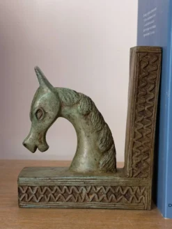 Serre-livres chevaux en bronze (Artisanat du Burkina Faso)