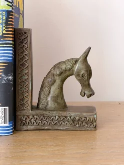 Serre-livres chevaux en bronze (Artisanat du Burkina Faso)