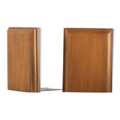 Serre-livres en bois style années 60, lot de 2