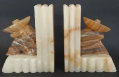 Serre-livres vintage onyx Mexicains assoupis années 60-70